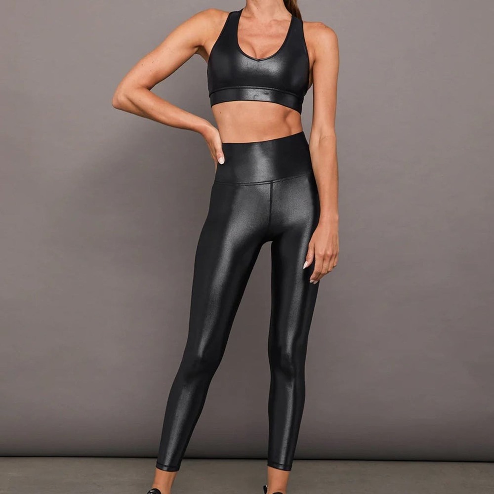 Carbon 38 High Rise Full-Length Legging and Action Bra 2.0 in Takara Shine